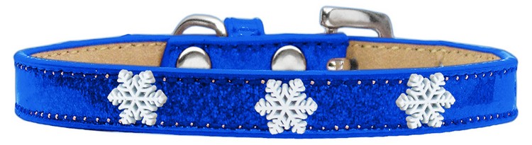 Snowflake Widget Dog Collar Blue Ice Cream Size 14